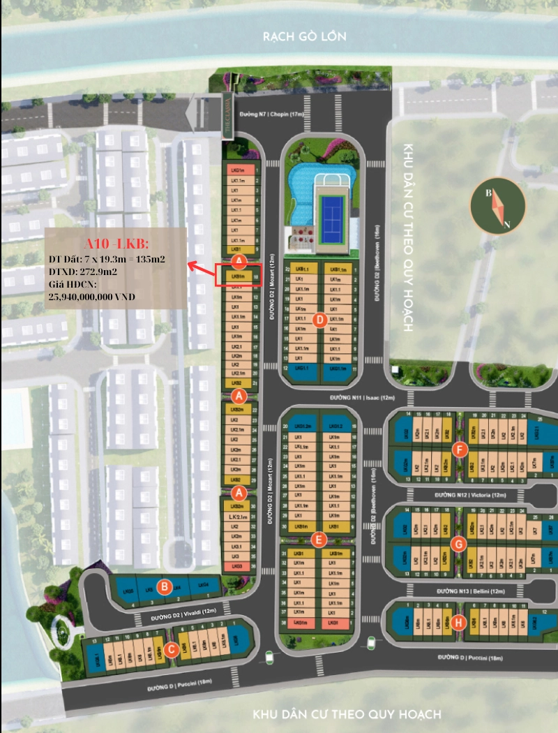 Bán nhà phố Classia Khang Điền căn 135m2 có sân vườn Bán nhà phố Classia Khang Điền căn 135m2 có sân vườn