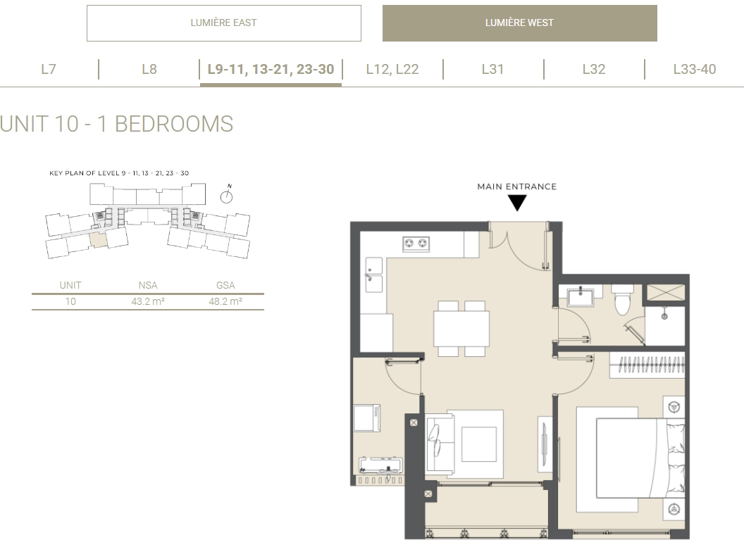 Lumiere Riverside 1 phòng ngủ bán Lumiere Riverside 1 phòng ngủ bán