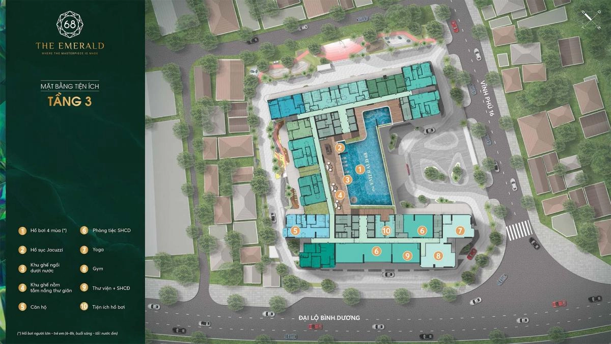 Mặt bằng dự án The Emerald 68 