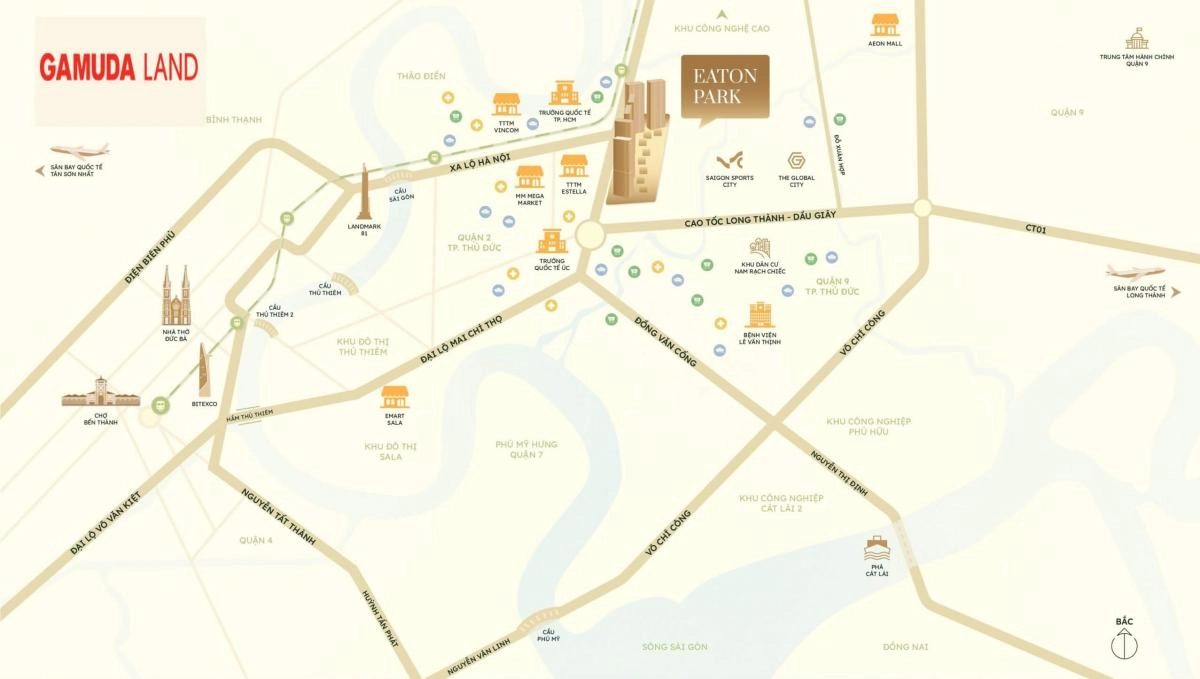 vi trí dự án EATON PARK